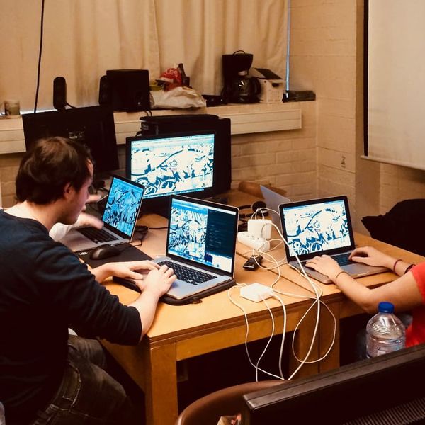 Coding session at school - Photo by Jérôme Coupé